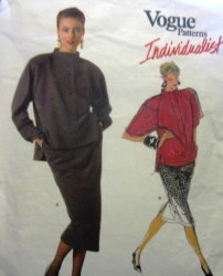 1768 VOGUE MONTANA INDIVIDUALIST PULLOVER SS-LS BOXY TOP,  SKIRT LENGTHS PATTERN 12 or 8 or 16 choice